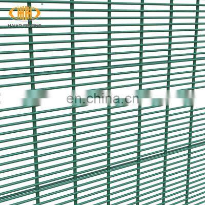 pvc coated 358 security fence with razor wire prison mesh anti burglar fence