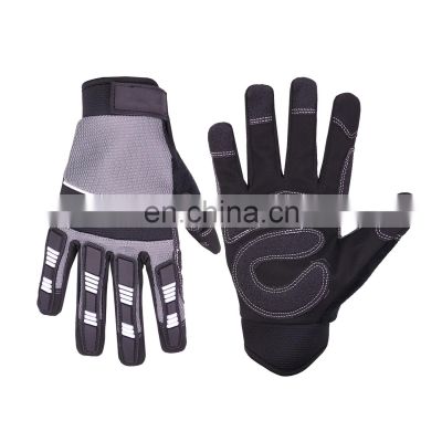 HANDLANDY Driving Gloves Mechanic Working Car Mechanic Gloves Touch Screen Motorcycle Gloves Leather