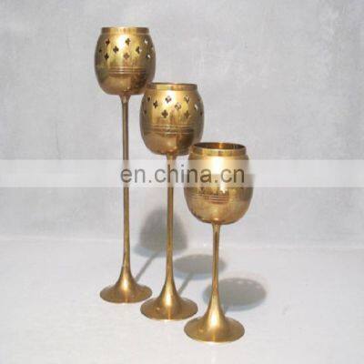 brass metal candle votive