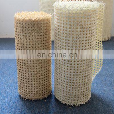 100% Natural Rattan Cane Webbing Woven Mesh Webbing Half Bleached