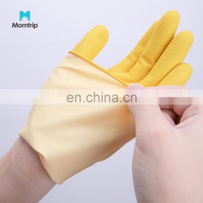 Custom Color Comfortable Kitchen Cleaning Latex Long Sleeve Household Rubber Latex Dish Washing Gloves For Home Use