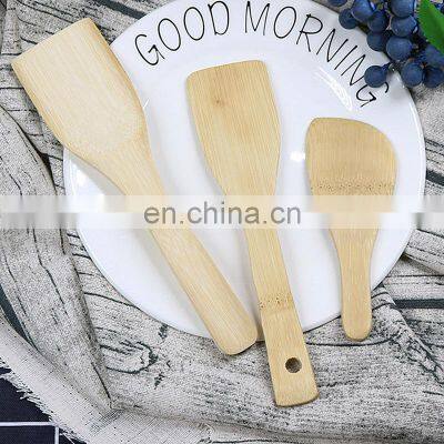Kitchen Biodegradable Nonstick Pot Premium Bamboo Flattop Spatula With Bamboo Handle