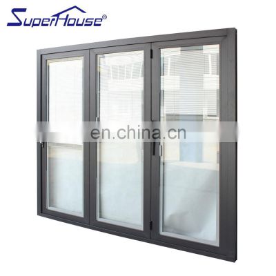 Superhouse Aluminum glass interior linder shutter bifolding door