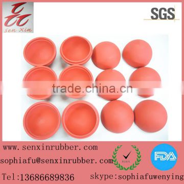 2014 New Hot Selling Ball 63mm Red Hollow Rubber Half Ball
