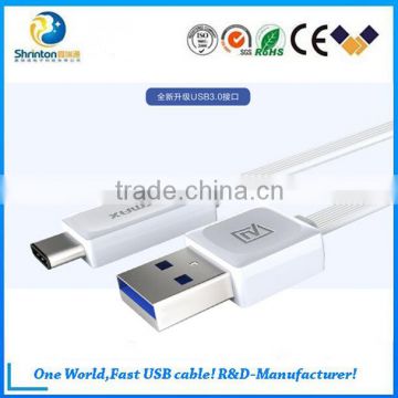 New Product USB Type-C Sync fast charging with USB3.0,2.1A Male cable for Macbook/Nokia 1