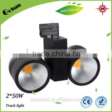 China supply 5 years Warranty 2*50W High CRI 2*50W COB LED track light