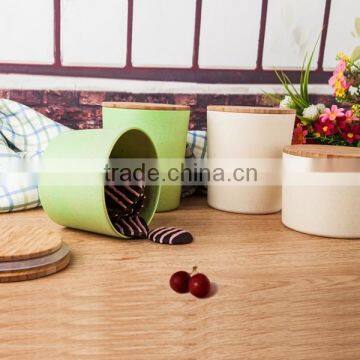 ECO envirenmental bamboo fiber kitchenware/bambooware/round canister