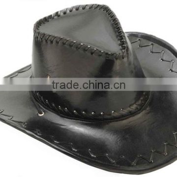leather top hat/western cowboy hats/Genuine Cowhide Leather cowboy hats/WB-CH-1210