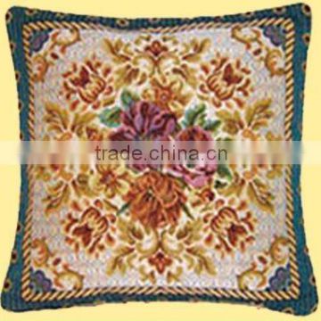 Middle East Style Flower Jacquard Knitted Square Cushion Cover CT-068