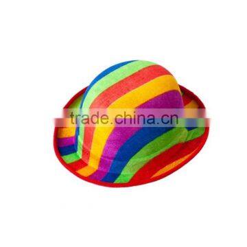 rainbow bowler hat