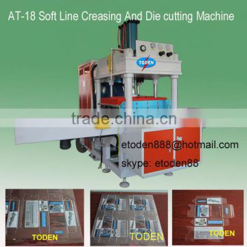 sk line for pvc and apet boxes creasing and die cutting machine