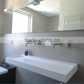 solid surface stone resin wall hung bathroom sink