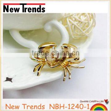 Elegant crab brooch large crystal animal brooch pins