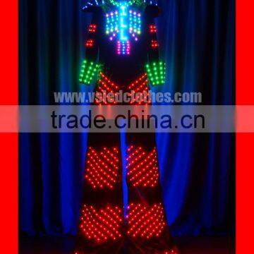 Classical Stilt Walker Night Club Tron Dance LED Robot Costume