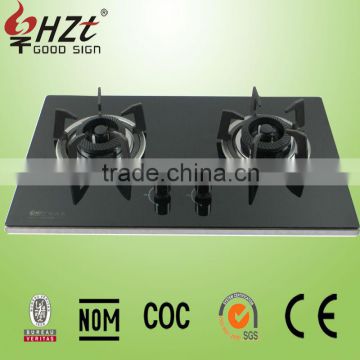 2016 Hot sale Two burner Glass Top Gas Stove