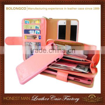 Fashionable design detachable wallet case for samsung galaxy s6 wholesale