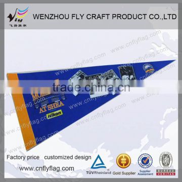 Plastic embroidered pennants