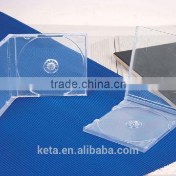 Wholesale Plastic Transparent 10.4mm Single PS Jewel CD Case