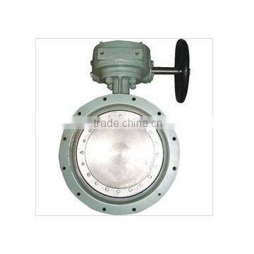 Gear worm ventilation butterfly valve