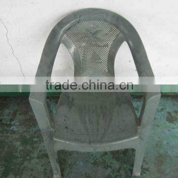 high quality good design plastic changable plate arm chair mould