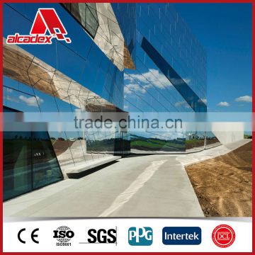 Mirror finished acp perfect faltness reflective building material