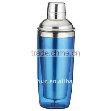 500ml colorful double-wall stainless steel cocktail shaker