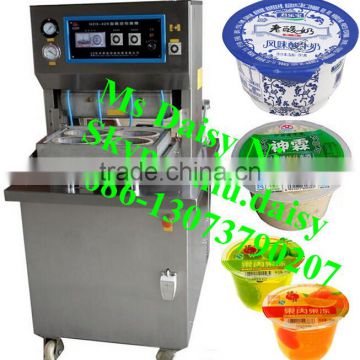 vacuum plastic cheese cup sealing machine/ketchup cup sealing machine/disposable cup sealing machne