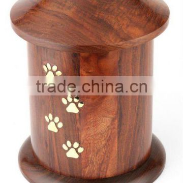 Exporter of Wooden Pet Urn Paw Inlay