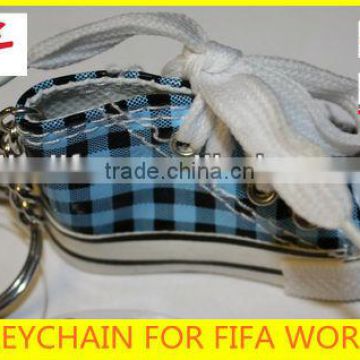 world cup 2014 cheap promotional cute running shoe keychain