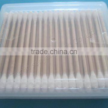 Cosmetic industrial sterile wooden plastic hotel cotton swab