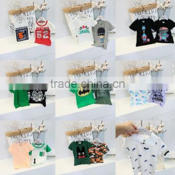Boutique children's clothing cartoon O-neck t-shirt boys Korean printing pure cotton T-shirt