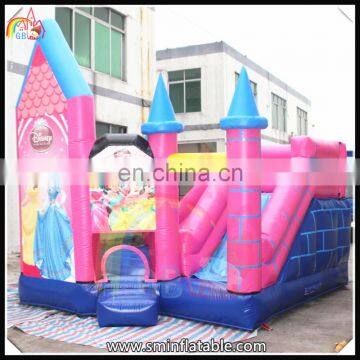 Cute large inflatable princess bouncer house,outdoor jumping castle for kids,pink inflatable bouncy for toddler