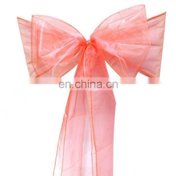 assorted color cheap organza chair sash for wedding and events supplies party decoration