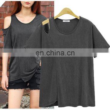 Hot Sale Custom Design Slim Fitted Cotton T-Shirt Blank Plain T Shirt For Women