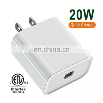 20W USB C fast charger mobile phone mini charger  fast charging for phone
