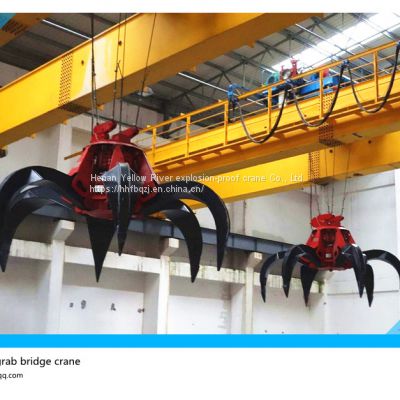 China's high quality and low price 45 ton garbage grab bridge double beam crane, power plant double beam crane, grab dou
