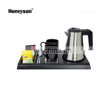 Honeyson hotel electric water kettle tea tray set