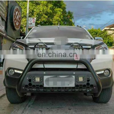 Steel Bull Bar Nudge Bar With Skid Plate Front Bumper Guard With Led