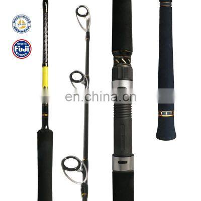 New arrival 1.675m  1Section fishing rods Fuji ring saltwater carbon fiber boat slow jigging rod spinning