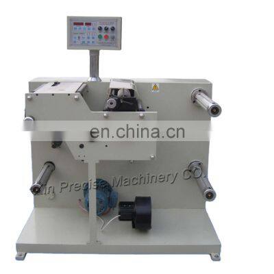 Small roll label slitter rewinder machine