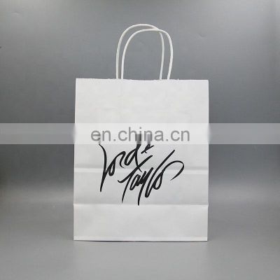 custom print logo gift bags Recycled Clothes Packaging Paper Bag with handle