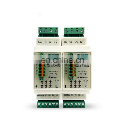Din Rail CT Electricity Energy Meter 3 Phase 4 Wire Meter Kwh RS485