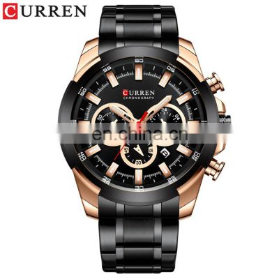 CURREN 8361 Stainless Steel Business Wrist Watches Of Quartz Japan Movement Calendar 24 Hours Men Watch