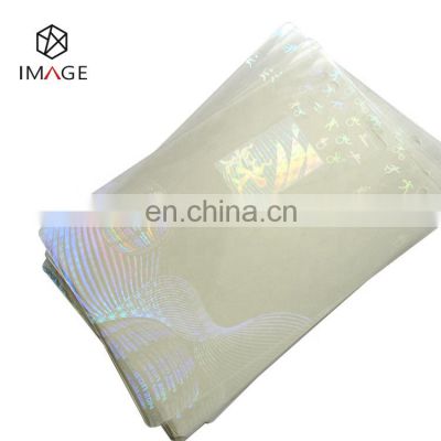 Shiny Transparent Custom Laser Holographic Pouches for ID Cards