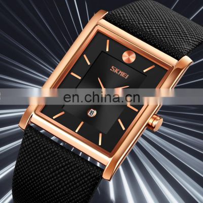 New Arrival Skmei 9256 Leather Quartz Watch for Men 30 Meters Water Resistant Simple Design Customized Logo