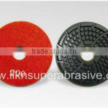 Wet polishing pads with QRS