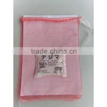 Heat sealed label mesh bag