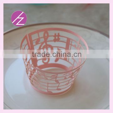 fast shipment new design Customized laser cut free logo congratulation party cupcake wrappers 2016