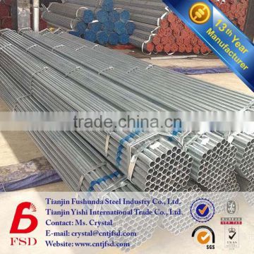 Pre galvanized steel pipes size,gi tube size