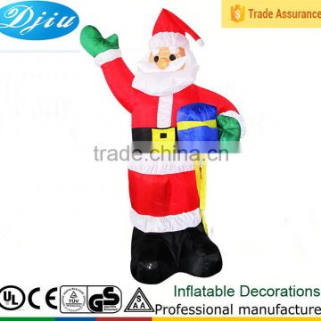 DJ-164 8 foot christmas santa outhouse inflatable garden decoration with led light